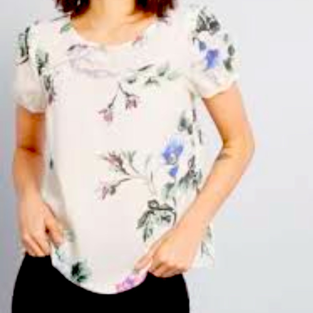 Modcloth  Floral Business Boho  Blouse XL